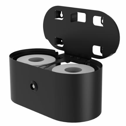 3375-Björk toilet roll holder double, black