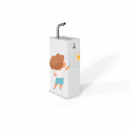 3496-DAN DRYER COLUMN Junior, sanitiser stand, white, for batteries
