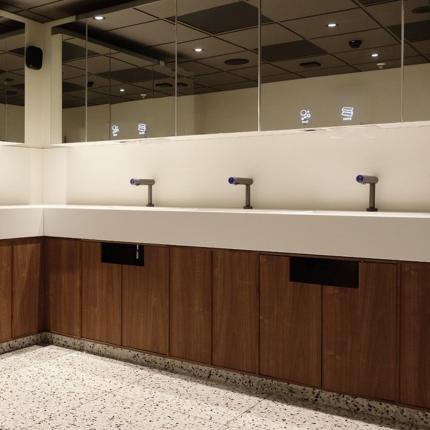 6000-PANEL, built-in soap- and paper towel dispenser, 670x800