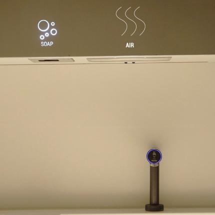 6000-PANEL, built-in soap- and paper towel dispenser, 670x800