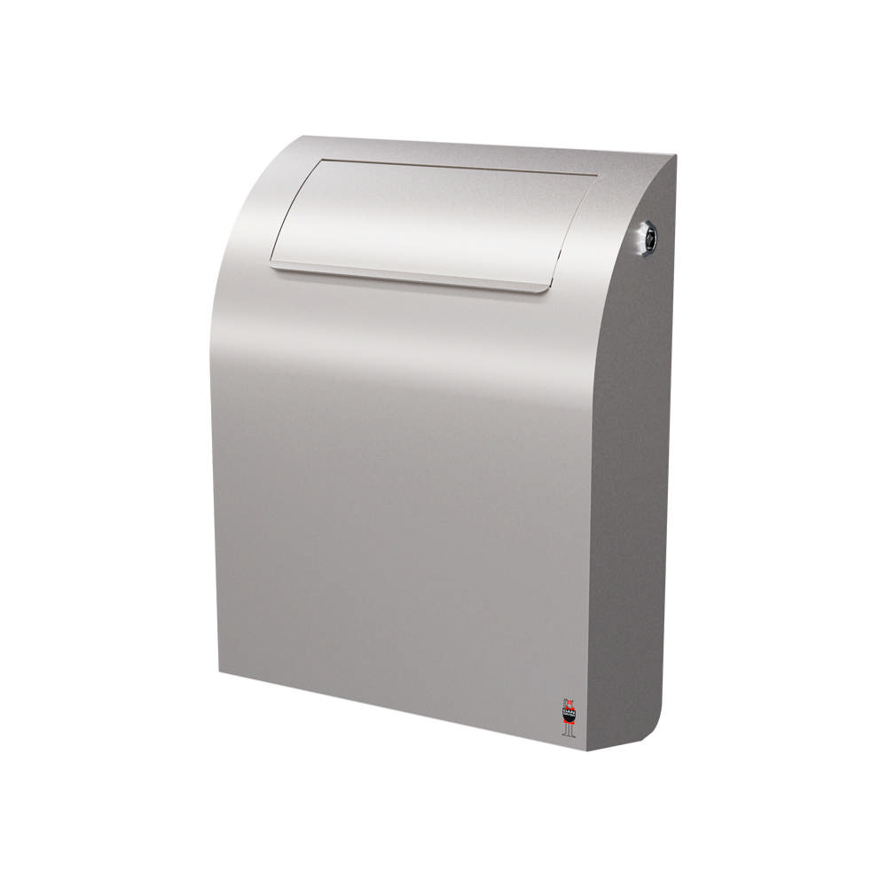STAINLESS DESIGN mini waste bin, 11 L with flap lid