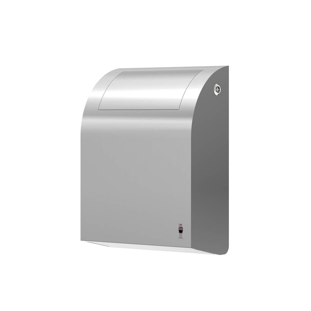 STAINLESS DESIGN waste bin, 12 L with self-closing tip-down lid