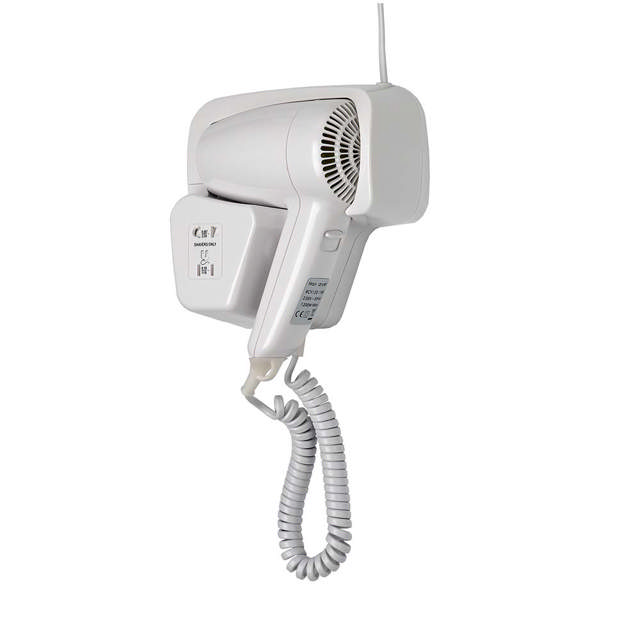 ELEGANCE hair dryer with shaver plug, shock-proof plastic