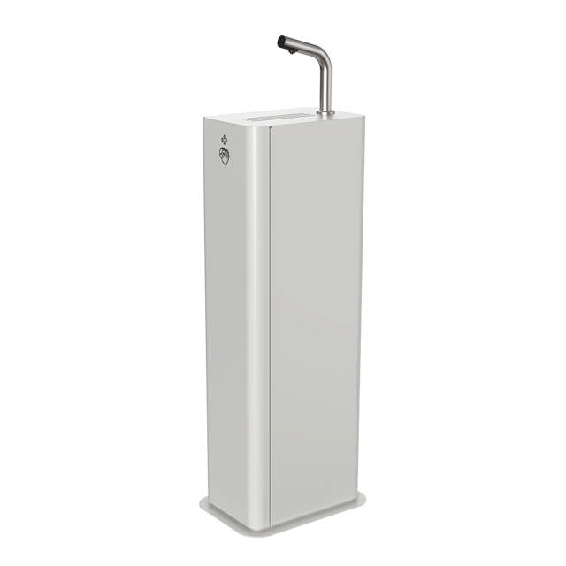 COLUMN sanitiser stand w/batteries, white