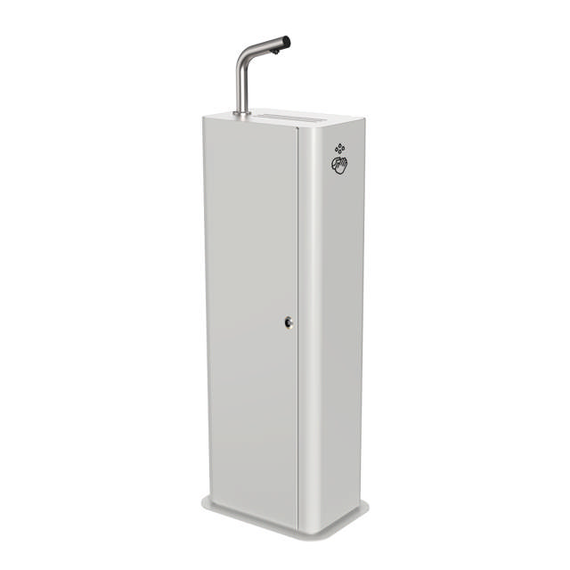 COLUMN sanitiser stand w/batteries, white