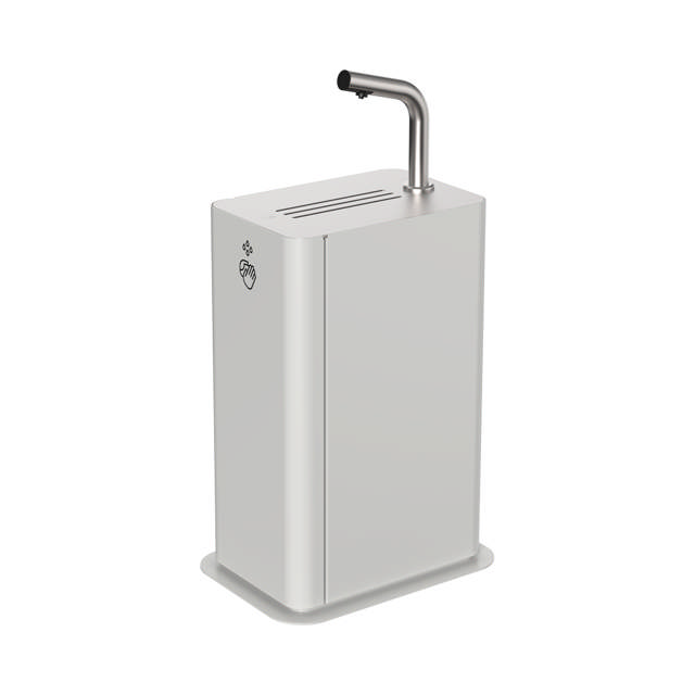 COLUMN JUNIOR sanitiser stand w/batteries, white